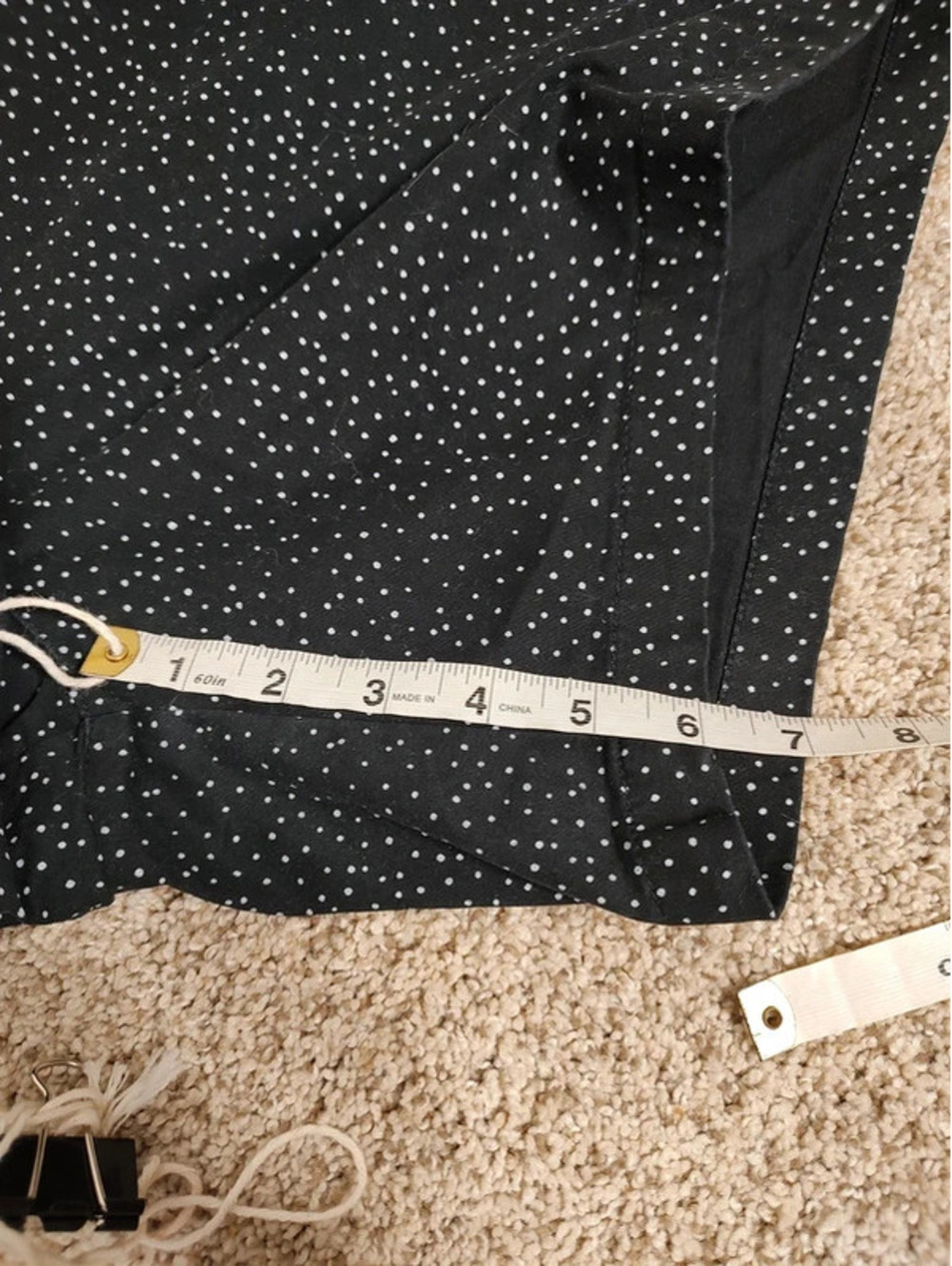 Lee Women's Black and White Polka Dot Shorts Size 14 Medium